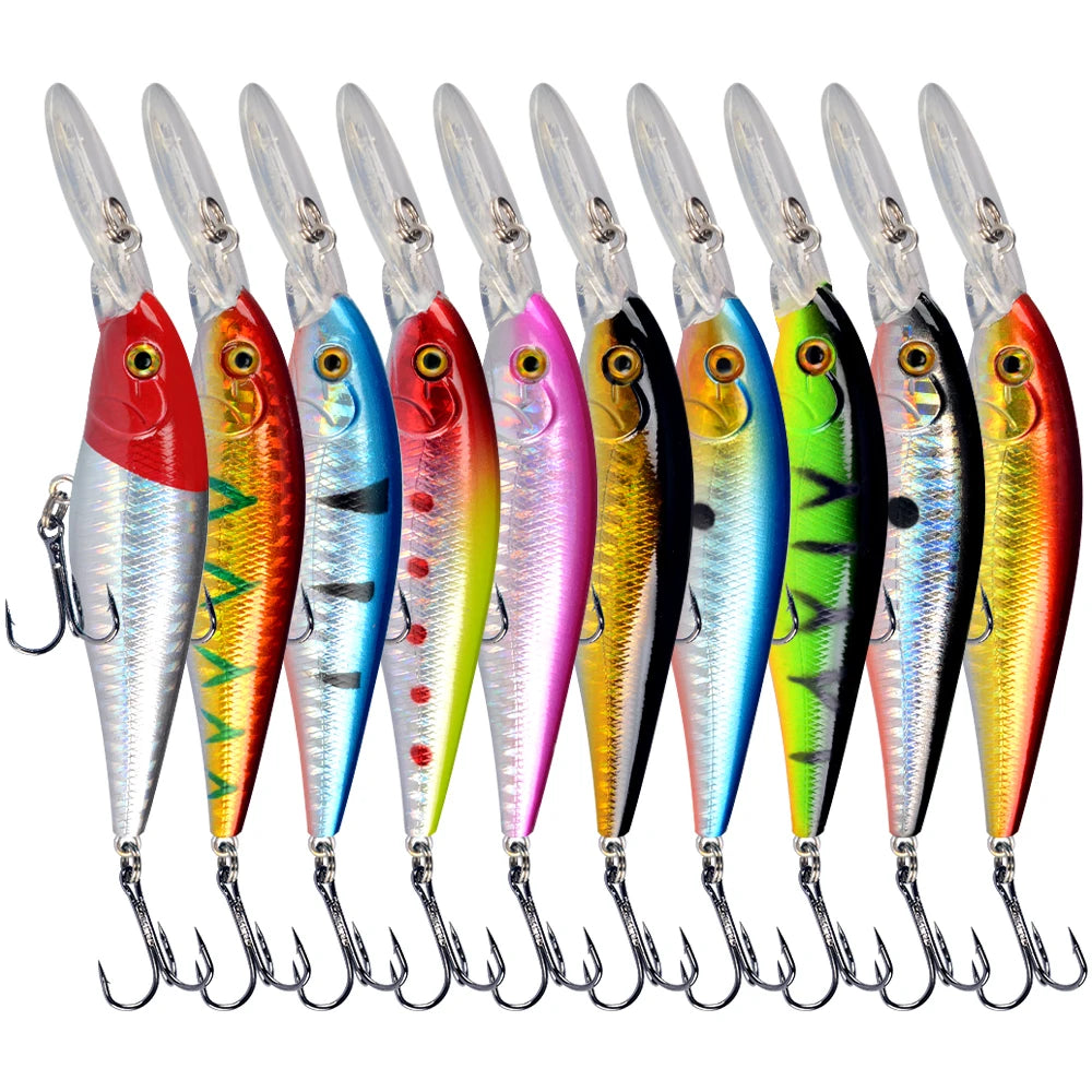 LINGYUE Crankbait Fishing lure Bass, Pike Bait 10+ variants 11cm/10.5g Jerkbait Deep Swim Artificial lure